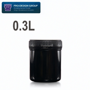 Seau en plastique de 0,3 L avec couvercle, noir, en PEHD, avec bande de déchirement et insert, pour peinture de modélisme haut de gamme et encre d'impression spéciale - Product Image 4
