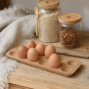Rustic Wooden <b>Egg</b> Holder for <b>Eggs</b> Usable in Kitchen Refrigerator or Countertop for Display or Storage - Product Image 5