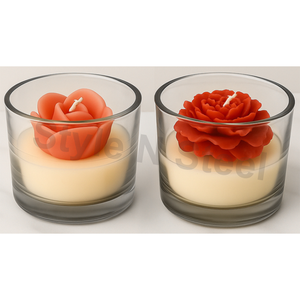 Velas de vidrio con cera de soja perfumada para decoración - Navidad, Pascua, cumpleaños y San Valentín - Product Image 1