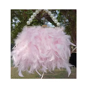 Pink fur party bag evening Clutch Bag Handbag at Wholesale Price from India