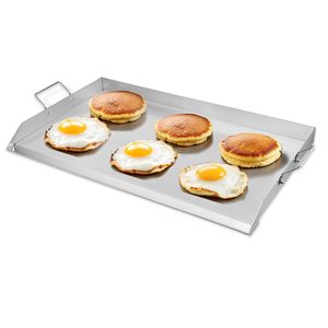 Piastra Rettangolare Universale 36x22 Pollici in Acciaio Inox per Griglia a Gas, Piastra Portatile per BBQ Teppanyaki - Product Image 3