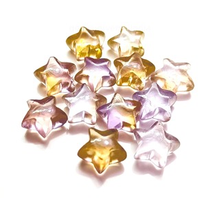 Ametrine naturelle en forme d'étoile, lisse, 10 mm, pierre précieuse sculptée à la main, briolette, pierre en vrac, prix de gros, fabrication de bijoux en vrac - Product Image 6