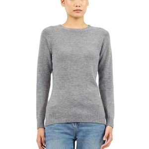 Suéter de Punto Liso Informal para Mujer, Servicio OEM Personalizado, Cuello Redondo, Manga Larga, Algodón/Nailon Transpirable, Otoño Invierno - Product Image 1