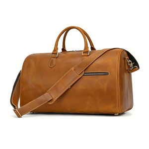 Sac de voyage en cuir personnalisé avec logo, vente en gros d'usine, pour hommes, nouvelle arrivée, sac de sport en cuir pour les voyages en plein air - Product Image 1