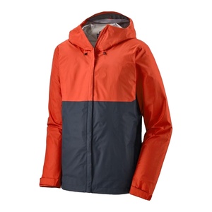 Men's Hooded Color Blocking Puffer <b>Jacket</b> <b>Waterproof</b> Zipper Closure Casual <b>Winter</b> Outerwear Polyester Fabric - Product Image 1