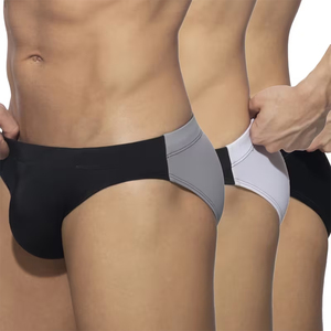 Breathable Solid Casual <b>Swim</b> <b>Shorts</b> Adult's Four Way <b>Stretch</b> Elastic Waist Anti-Bacterial Quick Dry 100% Polyester <b>Swim</b> <b>Shorts</b> - Product Image 2