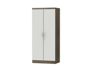 Armoire de chambre Furnizone OEM Modèle 12_0053 moderne en aggloméré/panneaux de particules, double porte/2 portes, construction en MDF, à poser au sol - Product Image 4