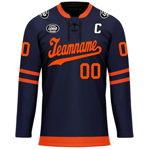 เสื้อฮอกกี้น้ำแข็งแบบกำหนดเอง OEM ผู้ผลิตปากีสถาน ขายส่ง ส่งออกไปยังสหรัฐอเมริกา สำหรับผู้ซื้อ ชุดทีม ซับลิเมชั่น จำนวนมาก โพลีเอสเตอร์ 100% คอวี - Product Image 4