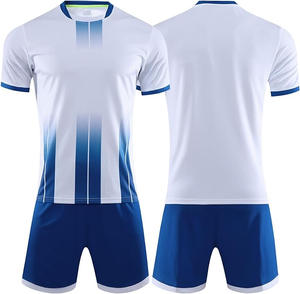 Match Athlétique Joueur Uniforme Football Jersey Ensemble Hommes Élégant Shorts & Chemises Ras Du Cou Demi-Manches Football Jersey Kit - Product Image 3