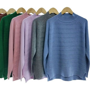 เสื้อสเวตเตอร์ไหมพรมอะคริลิกผู้ชาย คอวี แขนยาว สีพื้น ทรงปกติ ปลายแขนและชายเสื้อแบบริบ สำหรับฤดูใบไม้ร่วง - Product Image 5