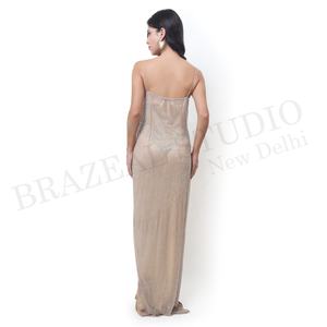 Vestido de fiesta de mujer con logotipo personalizado bordado a mano, ropa de noche moderna, colección de diseñador para mujer, venta al por mayor - Product Image 2