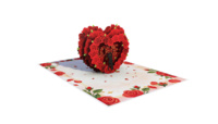 Tarjeta de Felicitación 3D Pop-Up para Graduación, Día de San Valentín, Cumpleaños, Forma Rectangular, Rosas Rojas, Mensaje de Amor, Personalizada, Papel de Alta Calidad