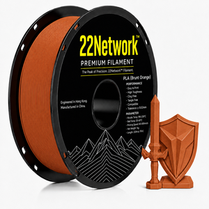 Filament PLA Orange Brûlé 22Network 1,75 mm Bobine de 1 kg pour Imprimante 3D Industrielle Haute Vitesse 300 mm/s OEM ODM Direct Usine - Product Image 1