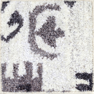 Alfombra de Lana Hecha a Mano con Diseño Tribal Geométrico en Color Carbón, Ecológica, Antideslizante, de Pelo Grueso, con Patrón de Símbolos en Negro/Gris para Sala de Estar - Product Image 3