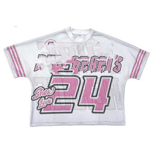 Custom Made Customized Color Football Jersey Sublimation Design <b>Mesh</b> Breathable Quick Dry 100% Polyester V-neck Half Sleeve - Product Image 5