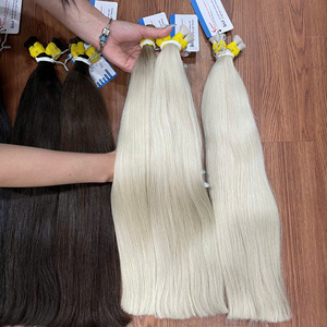 2026 Premium Quality Super Silky Soft Straight Color <b>Russian</b> Hair Bulk Human Hair Bulk To Make Tape Keratin Tip Hair Salon - Product Image 6