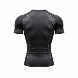 T-shirt de compression athlétique pour homme, anti-UV, à séchage rapide, anti-transpiration, pour entraînement, course, gym, natation, surf et activités sportives - Product Image 2