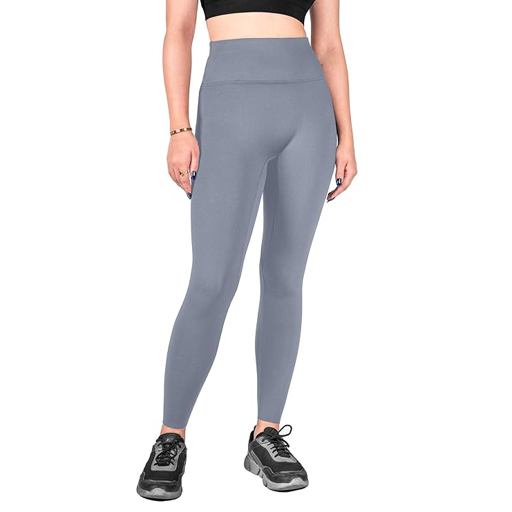 Cross Waistband Yoga Leggings Women High Waist Tummy Control Stretchy Breathable Seamless Flattering