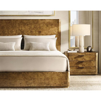 Table d'appoint en bois massif de style américain moderne, table de chevet à 3 tiroirs, couleur et taille personnalisables pour chambre à coucher, hôtel, salon, meubles