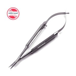 Tijeras de acero inoxidable con mango curvo, Micro resorte, mango redondo, 14cm, 5,5 pulgadas, instrumentos quirúrgicos - Product Image 2