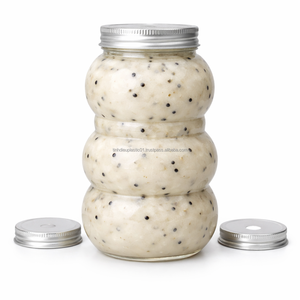 Pot en PET de 500 ml en forme de bonhomme de neige avec couvercle en aluminium pour emballages de snacks, bonbons, noix, aliments et boissons, exportation vers l'Europe et l'Amérique - Product Image 3