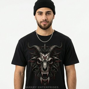 Camiseta Morada Personalizada para Hombre con Estampado Gráfico de Pentagrama de Espinas, Estilo Gótico Oculto, Fabricante de Ropa Masculina, Camiseta al por Mayor - Product Image 5