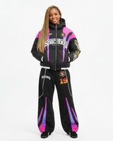 Ensemble coupe-vent réversible en polyester imperméable style 2026 haut de gamme avec pantalon ample léger et design avant-gardiste