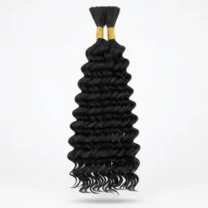ผมแท้ Remy แบบเป็นมัด สีดำธรรมชาติ ลอนลึก ผมเวอร์จิ้น 100% ผมยาวหยิก สามารถปรับแต่งขนาดและสีได้ - Product Image 1