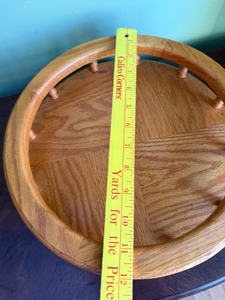Bandeja giratoria de madera Simple Lazy Susan, ideal para mesa de comedor, encimera de cocina y uso diario. Venta al por mayor desde India. - Product Image 4