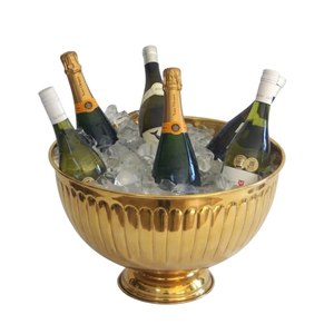 Seau à champagne de luxe en acier inoxydable, seau à glace, refroidisseur de vin, finition martelée, bol à vin et à champagne - Product Image 6