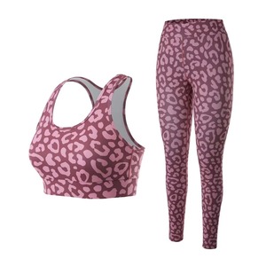 Seamless Yoga 2 Piece Set Yoga Halter Backless Sports Bra High Waist Workout Leggings Women Fitness Sets for Gym - Product Image 2