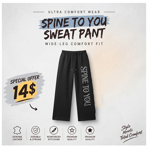 <b>Men</b> Wide Leg Sweatpants Rhinestone Printed Cotton Fleece <b>Trouser</b> <b>Men</b> Street Style <b>Winter</b> Wear <b>Trouser</b> <b>Men</b> Baggy Sweatpants - Product Image 1