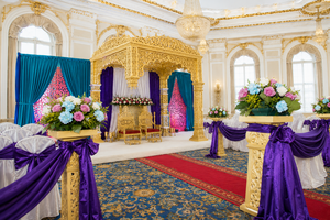 Mandap Dorado para Bodas Indias Jodha Akber, Mandap Moderno Portátil de Fibra de Vidrio para Eventos en Sídney - Product Image 3