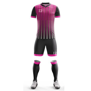Tenues d'équipe pour hommes à prix bas et haute élasticité, maillot de football avec short, 100% polyester respirant, uniforme de football personnalisé avec logo - Product Image 6