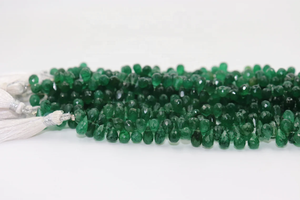 Aventurine perles à facettes 5*8mm forme de goutte 8 pouces Briolette côté coupe pierre naturelle perles en gros - Product Image 2
