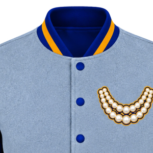 Blouson Bomber Universitaire Femme Sigma Gamma Rho Personnalisé, Vêtement d'extérieur de Sororité Grecque, Logo Brodé, Fermeture à Boutons Pression, Décontracté - Product Image 3