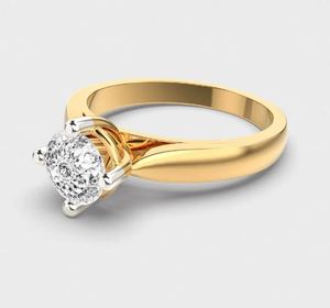 Bague solitaire élégante en diamant taille ronde, pour un usage quotidien luxueux, idéale comme cadeau de mariage, au meilleur prix auprès du fabricant. - Product Image 3