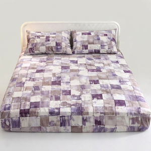 Drap-housse Royal King pour lit double, pour un plaisir de chambre à coucher inégalé |   Literie en coton Glace Smooth |   Ensemble de housses de matelas élégantes avec 2 housses d'oreiller - Product Image 1