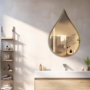 Espejo de Pared de Madera para Baño, Espejo de Pared de Madera Impermeable para Decoración Moderna de Baños, Espejo Colgante al por Mayor - Product Image 3