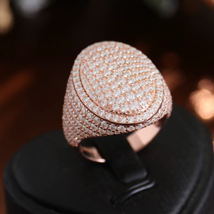 18k Rose Gold Women and <b>Men</b> Wedding Engagement Couple <b>Ring</b> Vvs Moissanite Diamond <b>Rings</b> 10k 14k Hiphop Style Full Diamond <b>Ring</b>, - Product Image 2