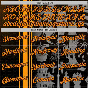 Custom <b>Halloween</b> Printed Hoodie Men's Black Orange Pattern Casual Hooded <b>Sweatshirt</b> Regular Fit Autumn Wear - Product Image 3