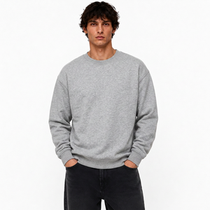 Sweat-shirt personnalisé pour homme en molleton de coton doux, coupe décontractée, avec impression personnalisée sur la poitrine et poignets côtelés pour les marques de streetwear - Product Image 1