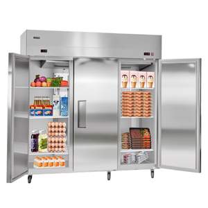 Equipo de Refrigeración Comercial Certificado para Cocina, Congelador/Refrigerador Combinado de Acero Inoxidable de 72 Pulgadas de Ancho y 51 Pies Cúbicos, Tres Puertas - Product Image 1