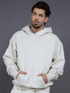 Sweat-shirt à capuche épais de haute qualité pour homme, coupe oversize, uni, avec poche kangourou, manches classiques, décontracté - Product Image 5