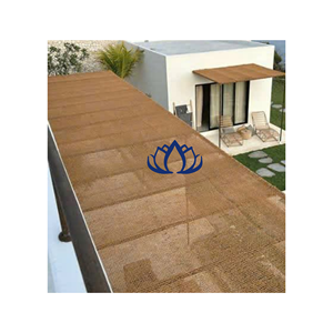 Sombrilla de Cuero Natural BLUE LOTUS con Estructura Resistente, Diseño Moderno Estilo Granja, Ecológica, para Exteriores - Product Image 3