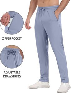 Streetwear Men's Mid Waist Eco-Friendly Waterproof Fleece <b>Jogger</b> Pants with <b>Zip</b> <b>Pocket</b> Casual Sweatpants - Product Image 5