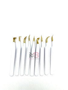 Pinzas de Acero Inoxidable para Pestañas, Pinzas para Extensiones de Pestañas, Pinzas para Volumen de Pestañas, Variedad Completa en Stock, Gran Venta - Product Image 2