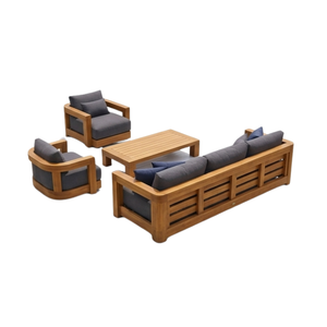 Ensemble de meubles d'extérieur de luxe ARTERRA en teck, canapé profond, fauteuil et table basse de qualité supérieure pour projets de villas et complexes hôteliers - Product Image 4