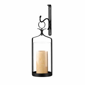 Ensemble de appliques murales en métal noir de qualité supérieure, cadre angulaire élégant, support en verre transparent, fixation sécurisée, éclat contemporain chaleureux - Product Image 4