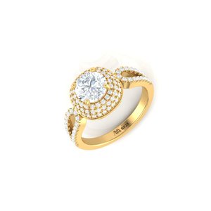 Bague tendance en argent sterling 925 avec zircon taille ovale, micro-pavé, plaqué or rose et rhodium, unisexe, bijou de fiançailles, cadeau - Product Image 5